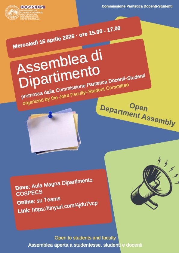 Locandina - Seconda Assemblea di Dipartimento